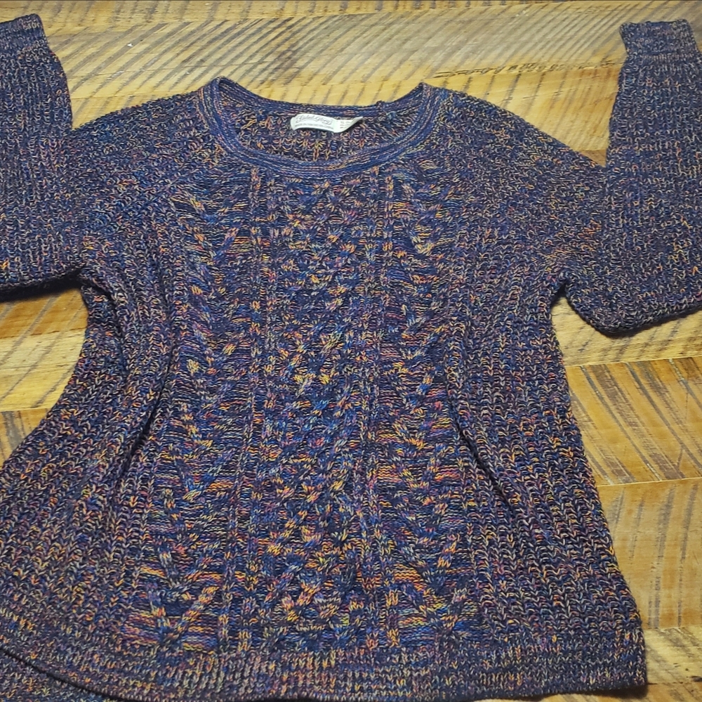 Faded Glory Multicolored Crew Neck Sweater